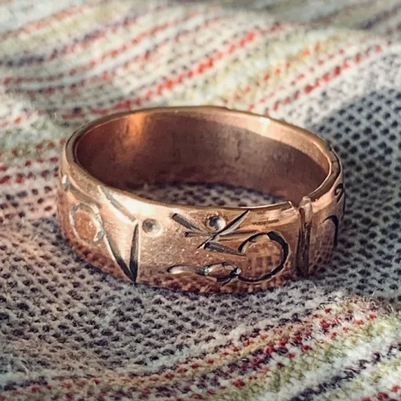 Etched Copper Ring - Picture 7 of 9